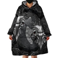 Until Valhalla Viking Skull Wearable Blanket Hoodie - Wonder Print Shop
