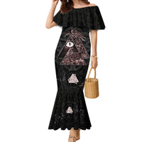 Viking Odin Family Matching Mermaid Dress and Hawaiian Shirt Viking Allfather's Radiance - Wonder Print Shop