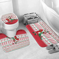 Italy Christmas Bathroom Set with Pizza Chef Santa Leaning Tower Colosseum and Red Green Holiday Pattern Design - Wonder Print Shop