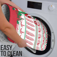 Italy Christmas Bathroom Set with Pizza Chef Santa Leaning Tower Colosseum and Red Green Holiday Pattern Design - Wonder Print Shop