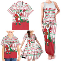 Italy Christmas Family Matching Tank Maxi Dress and Hawaiian Shirt with Pizza Chef Santa Leaning Tower Colosseum and Red Green Holiday Pattern Design - Wonder Print Shop