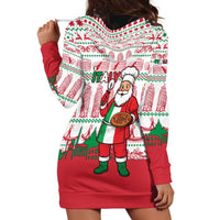 Italy Christmas Hoodie Dress with Pizza Chef Santa Leaning Tower Colosseum and Red Green Holiday Pattern Design - Wonder Print Shop