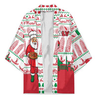 Italy Christmas Kimono with Pizza Chef Santa Leaning Tower Colosseum and Red Green Holiday Pattern Design - Wonder Print Shop