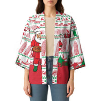 Italy Christmas Kimono with Pizza Chef Santa Leaning Tower Colosseum and Red Green Holiday Pattern Design - Wonder Print Shop