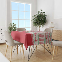 Italy Christmas Tablecloth with Pizza Chef Santa Leaning Tower Colosseum and Red Green Holiday Pattern Design - Wonder Print Shop