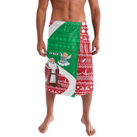 Italy Christmas Lavalava with Pizza Chef Santa Leaning Tower Colosseum and Red Green Holiday Pattern Design - Wonder Print Shop