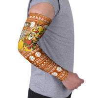 Basketball Santa Claus Christmas Arm Sleeves Xmas Holiday Patterns - Wonder Print Shop