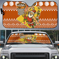 Basketball Santa Claus Christmas Auto Sun Shade Xmas Holiday Patterns - Wonder Print Shop