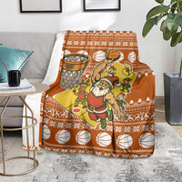 Basketball Santa Claus Christmas Blanket Xmas Holiday Patterns - Wonder Print Shop