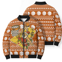 Basketball Santa Claus Christmas Bomber Puffer Jacket Xmas Holiday Patterns - Wonder Print Shop