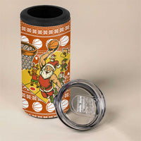 Basketball Santa Claus Christmas 4 in 1 Can Cooler Tumbler Xmas Holiday Patterns - Wonder Print Shop