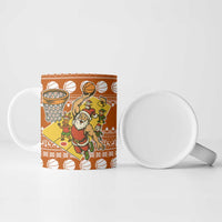 Basketball Santa Claus Christmas Ceramic Mug Xmas Holiday Patterns - Wonder Print Shop