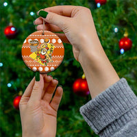 Basketball Santa Claus Christmas Ceramic Ornament Xmas Holiday Patterns - Wonder Print Shop