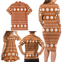 Basketball Santa Claus Christmas Family Matching Long Sleeve Bodycon Dress and Hawaiian Shirt Xmas Holiday Patterns - Wonder Print Shop