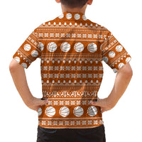 Basketball Santa Claus Christmas Family Matching Off The Shoulder Long Sleeve Dress and Hawaiian Shirt Xmas Holiday Patterns - Wonder Print Shop