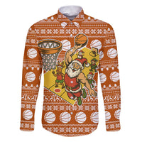 Basketball Santa Claus Christmas Family Matching Puletasi and Hawaiian Shirt Xmas Holiday Patterns - Wonder Print Shop