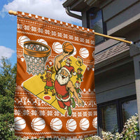 Basketball Santa Claus Christmas Garden Flag Xmas Holiday Patterns - Wonder Print Shop