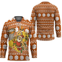 Basketball Santa Claus Christmas Hockey Jersey Xmas Holiday Patterns - Wonder Print Shop