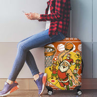 Basketball Santa Claus Christmas Luggage Cover Xmas Holiday Patterns - Wonder Print Shop
