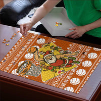 Basketball Santa Claus Christmas Puzzle Xmas Holiday Patterns - Wonder Print Shop