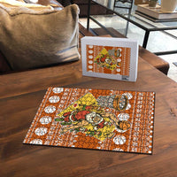 Basketball Santa Claus Christmas Puzzle Xmas Holiday Patterns - Wonder Print Shop