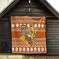 Basketball Santa Claus Christmas Quilt Xmas Holiday Patterns - Wonder Print Shop