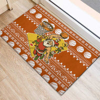 Basketball Santa Claus Christmas Rubber Doormat Xmas Holiday Patterns - Wonder Print Shop