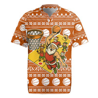 Basketball Santa Claus Christmas Rugby Jersey Xmas Holiday Patterns - Wonder Print Shop