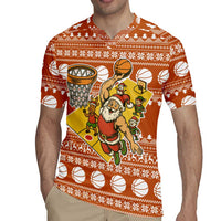 Basketball Santa Claus Christmas Rugby Jersey Xmas Holiday Patterns - Wonder Print Shop