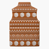 Basketball Santa Claus Christmas Sleeveless Puffer Jacket Xmas Holiday Patterns - Wonder Print Shop