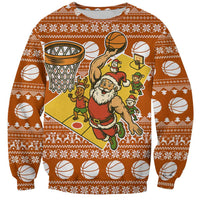 Basketball Santa Claus Christmas Sweatshirt Xmas Holiday Patterns - Wonder Print Shop
