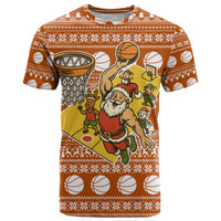 Basketball Santa Claus Christmas T Shirt Xmas Holiday Patterns - Wonder Print Shop
