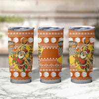 Basketball Santa Claus Christmas Tumbler Cup Xmas Holiday Patterns - Wonder Print Shop