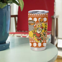 Basketball Santa Claus Christmas Tumbler Cup Xmas Holiday Patterns - Wonder Print Shop