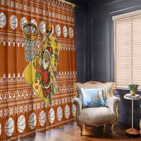 Basketball Santa Claus Christmas Window Curtain Xmas Holiday Patterns - Wonder Print Shop