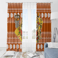 Basketball Santa Claus Christmas Window Curtain Xmas Holiday Patterns - Wonder Print Shop