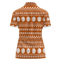 Basketball Santa Claus Christmas Women Polo Shirt Xmas Holiday Patterns - Wonder Print Shop