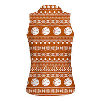 Basketball Santa Claus Christmas Women Sleeveless Polo Shirt Xmas Holiday Patterns - Wonder Print Shop