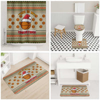 Basketball Winter Christmas Bathroom Set Xmas Holiday Patterns - Wonder Print Shop
