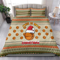 Basketball Winter Christmas Bedding Set Xmas Holiday Patterns - Wonder Print Shop