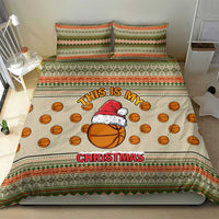 Basketball Winter Christmas Bedding Set Xmas Holiday Patterns - Wonder Print Shop
