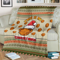 Basketball Winter Christmas Blanket Xmas Holiday Patterns - Wonder Print Shop