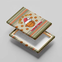 Basketball Winter Christmas Canvas Wall Art Xmas Holiday Patterns - Wonder Print Shop