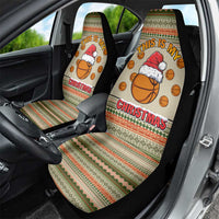Basketball Winter Christmas Car Seat Cover Xmas Holiday Patterns - Wonder Print Shop