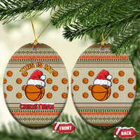 Basketball Winter Christmas Ceramic Ornament Xmas Holiday Patterns - Wonder Print Shop