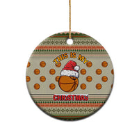 Basketball Winter Christmas Ceramic Ornament Xmas Holiday Patterns - Wonder Print Shop