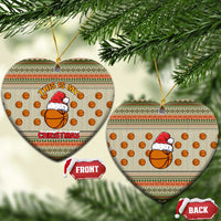 Basketball Winter Christmas Ceramic Ornament Xmas Holiday Patterns - Wonder Print Shop