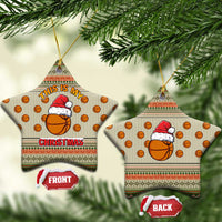 Basketball Winter Christmas Ceramic Ornament Xmas Holiday Patterns - Wonder Print Shop