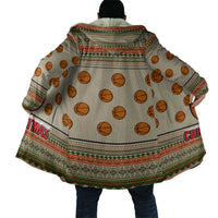 Basketball Winter Christmas Cloak Xmas Holiday Patterns - Wonder Print Shop