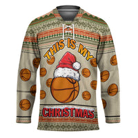 Basketball Winter Christmas Hockey Jersey Xmas Holiday Patterns - Wonder Print Shop